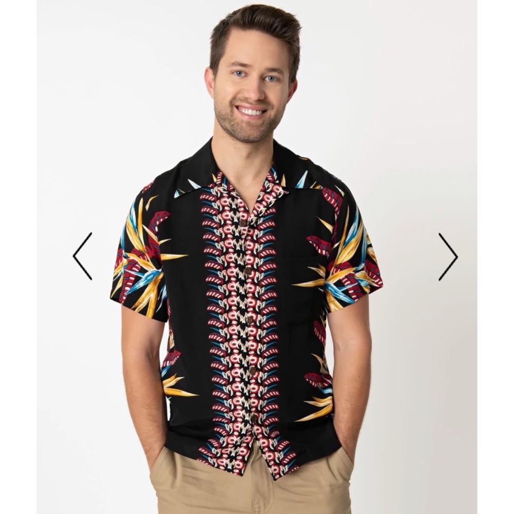 NEW 40s Repro Kamehameha Hawaiian Rayon Shirt L-XL